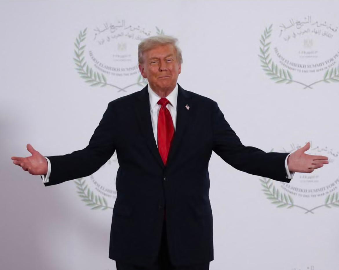 Trump hails the signing of the Gaza ceasefire deal.