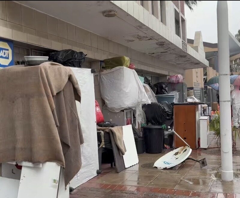 Image of furniture belonging to evicted flood victims in Durban