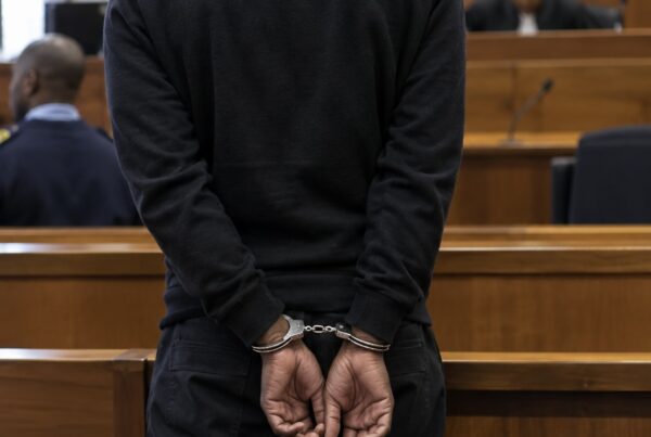 Picture of a serial rapist suspect court
