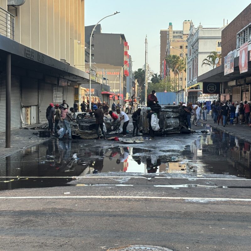 Durban CBD protesting