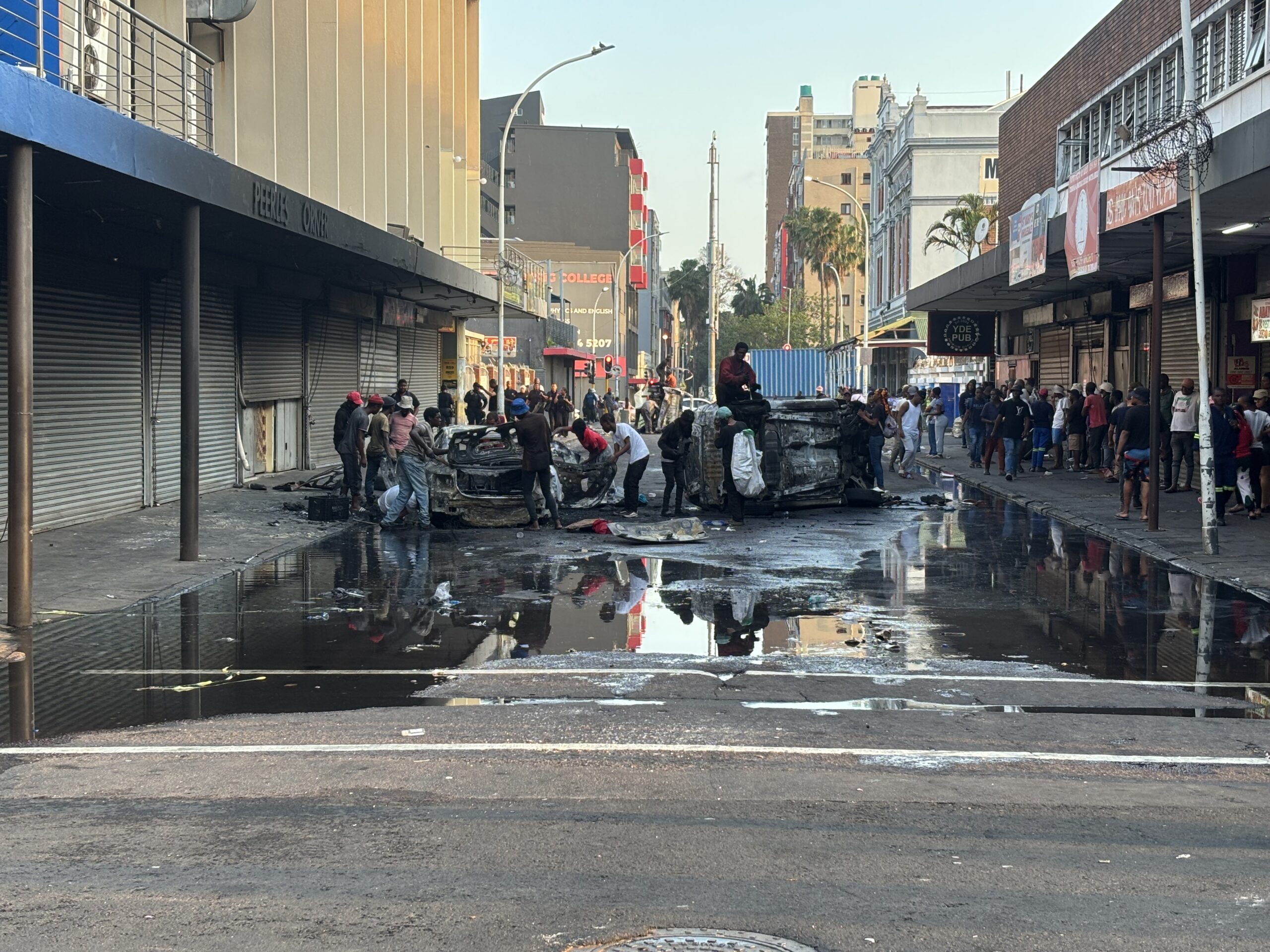 Durban CBD tense amid clashes between South Africans and foreigners