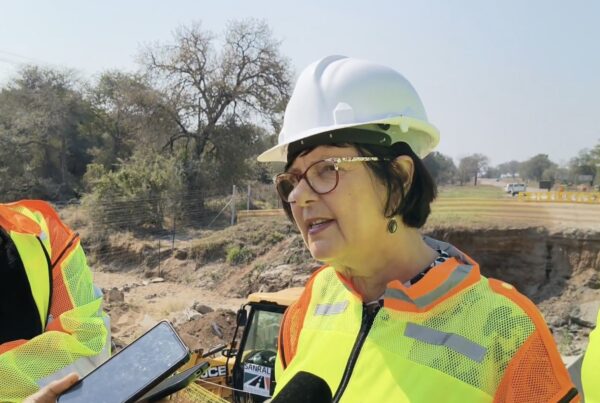 Minister of Transport, Barbara Creecy addressing the media
