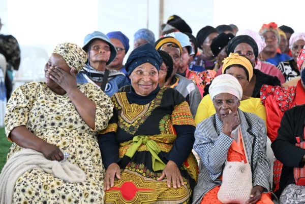 Elderly women at International day of senior citizens event.