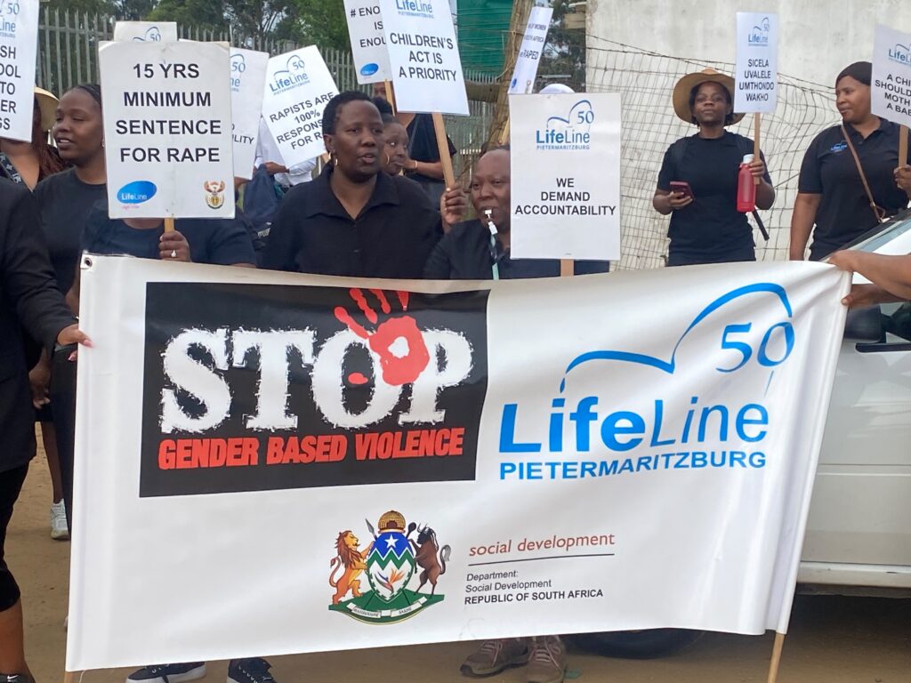 Lifeline Organisation march in Peitermaritzburg