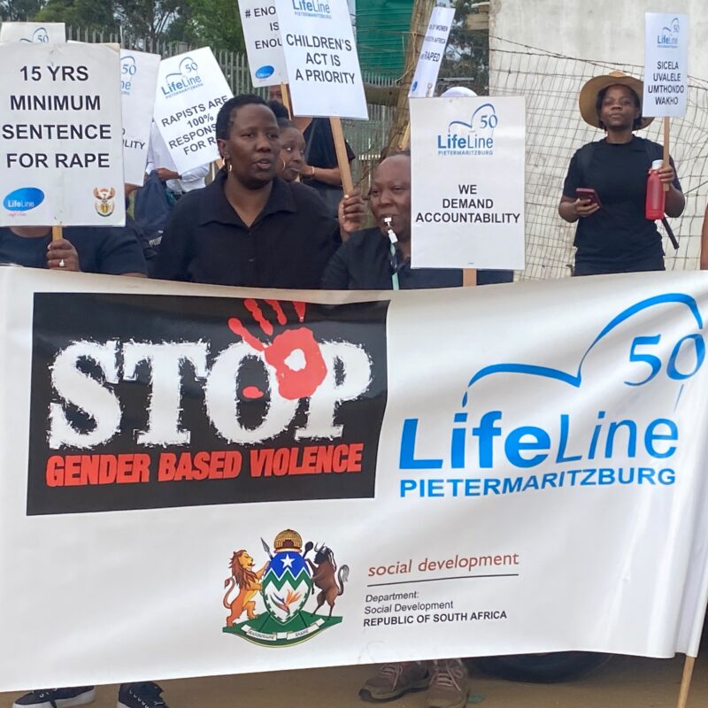 Lifeline Organisation march in Peitermaritzburg